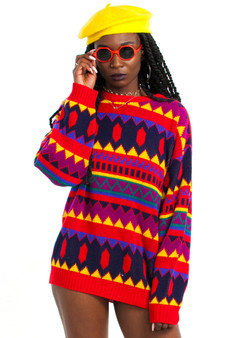 Vintage 80's Ultimate Geo Sweater