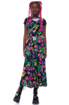Vintage 90's Floral Bright Maxi Tank Dress