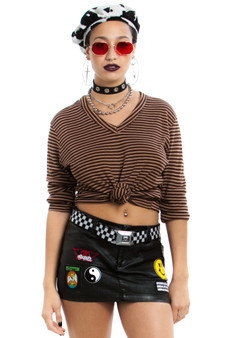 Vintage Renewed 90's Distressed Vegan Leather Mini