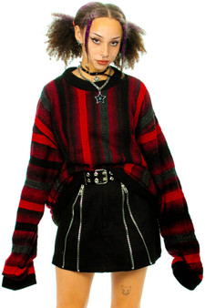 Vintage 90's Red Ombre Striped Sweater