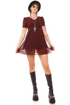 Vintage 90's Micro Rose Mini Dress