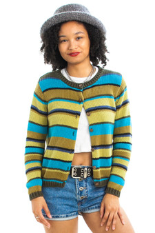 Vintage 90's Clio Striped Cardigan