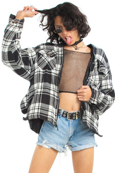 Vintage 90's Hooded Flannel Jacket