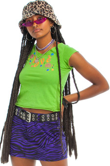 Vintage Y2K Peace Embroidered Top