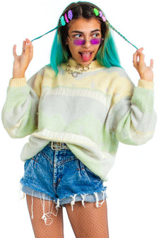 Vintage 80's Li'l Egg Pastel Sweater