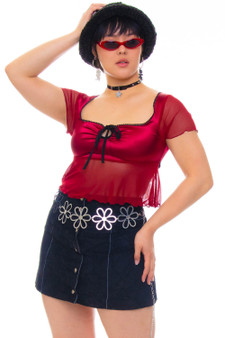 Vintage 90's Does 60's Suede Mini Skirt