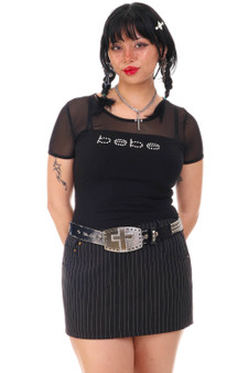 Vintage Y2K Diva Bebe Rhinestone Logo Top 1