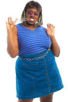 Vintage 90's Purple Cutie Striped Tank Top