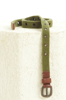 Vintage Y2K Vegan Mini Grommet Belt