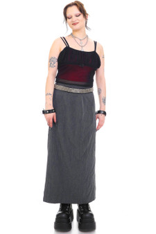 Vintage 90's Kasper & Company Grey Maxi Skirt
