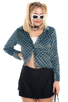 Vintage 70's Retro Trip Out Button-Up