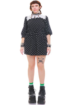Vintage 70's Long Sleeve Polka Dot Dress