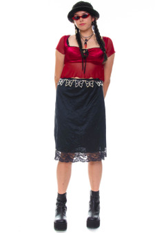 Vintage 90's Black Slip Skirt