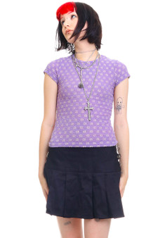 Vintage 90's Purple Ditsy Daisy Top