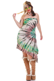 Vintage Y2K Tie-Dye Halter Fairy Dress