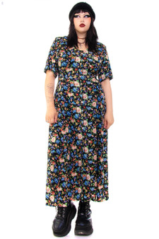 Vintage 90's Bonita Floral Button Up Maxi Dress