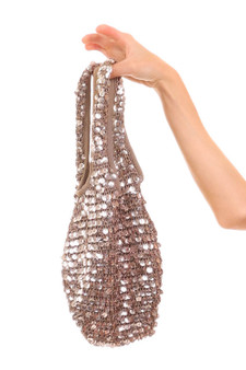 Vintage Y2K Silver Sequined Mini Purse