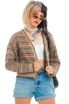 Vintage 90's Silk-Blend Granny Cardi