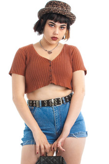 Vintage 90's Jenny Rib Knit Crop Top