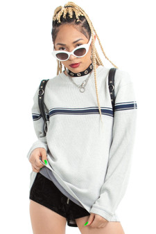 Vintage Y2K Static Rib Knit Pullover