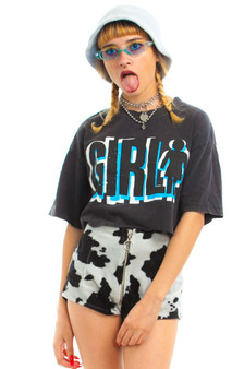 Vintage 90's Sk8 Like a Girl Crop Top
