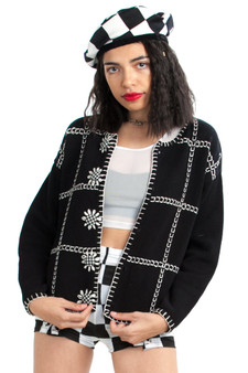 Vintage 90's Sunflower Check Cardigan