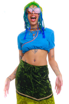 Vintage 90's Denim Rainbow Top