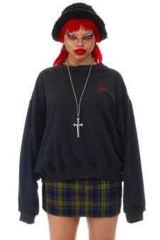 Vintage 90's Charcoal Faded Fila Crewneck