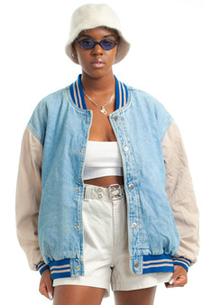 Vintage 90's Denim Mix Coach's Jacket 1