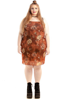 Vintage 90's Dusty Rose Floral Dress