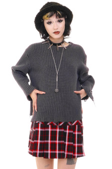 Vintage 90's Thick Knit Distressed Pullover Sweater 2