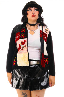 Vintage 90's Cardinal Zip Up Sweater