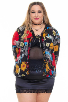 Vintage 90's Dress-U Floral Wrap Top