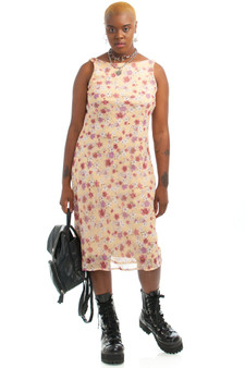 Vintage 90's Ditsy Daisy Crinkle Dress