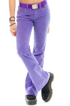 Vintage Y2K Purple Glittery Corduroy Dream Flares