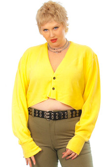 Vintage 80's Buttercup Cropped Cardigan