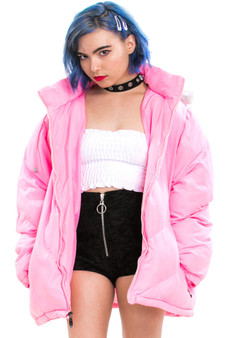 Vintage Y2K Baby Girl Pink Puffy Coat