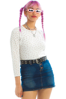 Vintage 90's Li'l Flower Printed Thermal