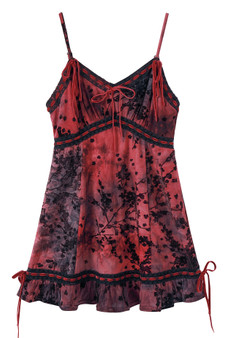 Babydoll Burgundy Mix Micro Slip Dress