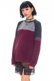 Vintage 90's Grunge Striped Skater Sweater