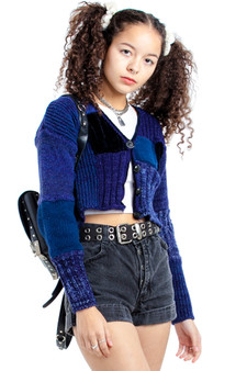 Vintage 90's Navy Baby Cropped Cardigan