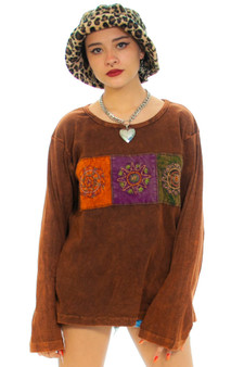 Vintage 90's Medallion Embroidered Shirt