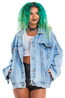 Vintage 90's Beat-Up Destroyed Denim Jacket