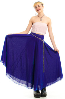 Vintage 90's Millennial Princess Metallic Maxi Skirt