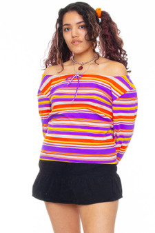 Vintage 70's Striped Tie Long-Sleeve