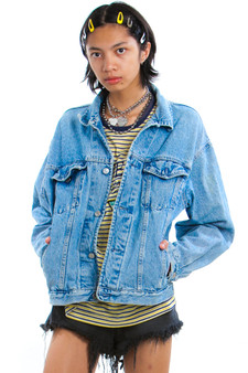 Vintage 90's Thrasher Distressed Denim Jacket