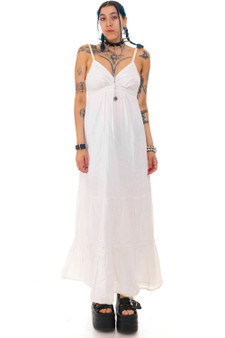 Vintage Y2K White Spaghetti Strap Dress