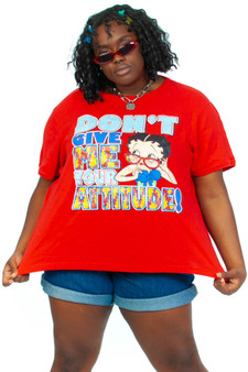 Vintage 2002 Betty Boop Attitude Flame Shirt