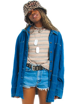 Vintage 90's Main Street Denim Over Jacket