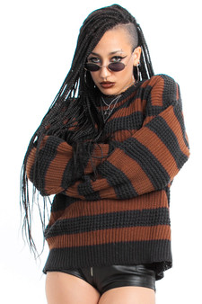 Vintage 90's Cookie Butter Striped Sweater